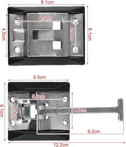 Door Retaining Latch 2 Pack, Stainless Steel Hook & Catch Plate with Spring for Motorhome Truck Caravan Cabinet Door Secure Closure in Saudi Arabia