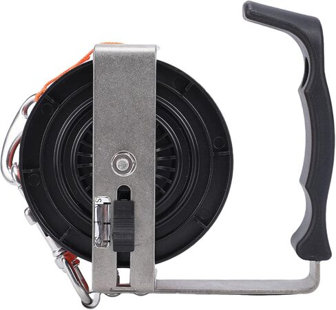 Dive Reel, Drift Diving Reel, ABS Stainless Steel Dive with Comfortable Handle 290FT High Visibility Orange Line Diving for BCD Underwater Cave Wreck (Black) in Saudi Arabia