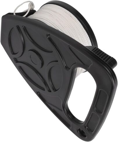 Diving Reel with 83m Nylon Line, Multi Purpose Anchor Rope Spool for Scuba Gear and Kayak Anchor System - Durable Construction, Smooth Line Release, Ideal for Scuba Diving (Black Pulley) in Saudi Arabia