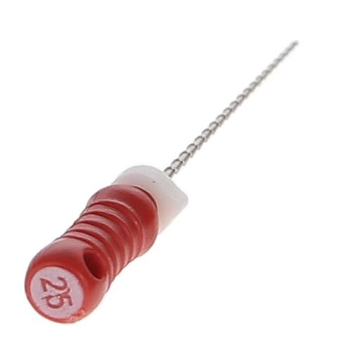 400454 HSB Hedstrom Endodontic Files 21mm #25 Red Stainless Steel 6/Pk in Saudi Arabia