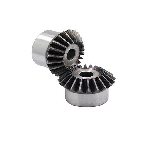 ترس ترس محرك فولاذي شديد التحمل من قطعتين ترس مشطوف 1.5M16T قطر الفتحة 6/8/10/12 مم دقة 45 # فولاذ 90 درجة (فتحة 1.5M16T 10 مم) in Kuwait