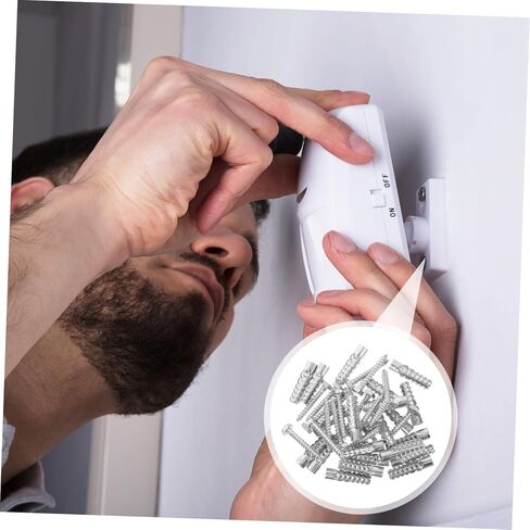 Mipcase 20 قطعة من أدوات تثبيت الحائط المعدنية والمسامير للخرسانة والجدران الجافة، أدوات تثبيت شديدة التحمل لتطبيقات الجص والصفائح المجوفة in Saudi Arabia