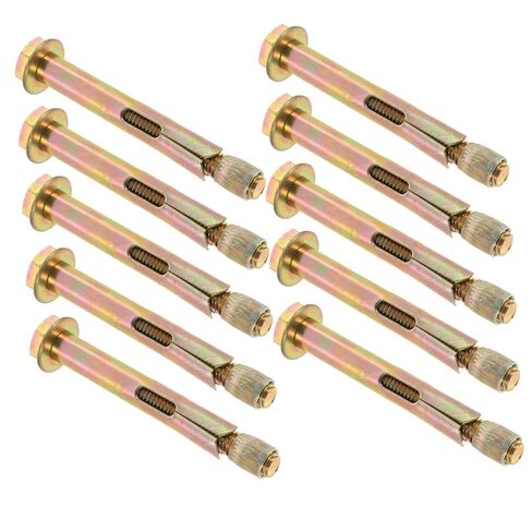 PRETYZOOM 10Pcs Knurled Expansion Anchors Professional Carbon Steel Concrete Fasteners for Heavy Duty Installation in Construction Machinery and More in Saudi Arabia