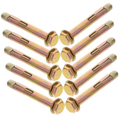 PRETYZOOM 10Pcs Knurled Expansion Anchors Professional Carbon Steel Concrete Fasteners for Heavy Duty Installation in Construction Machinery and More in Saudi Arabia