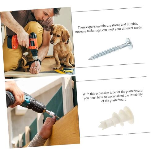 Alipis 20 Sets Sturdy Plastic Expansion Tubes for Fixing with Screws and Wear Resistant for Various Applications High Stability and Toughness Reliable Wall Anchors in Saudi Arabia