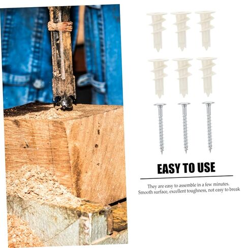 Alipis 20 Sets Sturdy Plastic Expansion Tubes for Fixing with Screws and Wear Resistant for Various Applications High Stability and Toughness Reliable Wall Anchors in Saudi Arabia