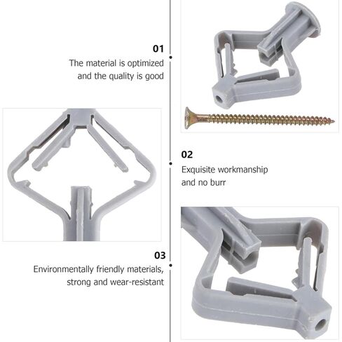 LIFKOME 100pcs Butterfly Expansion Tube Wall Fixer for Board and Easy to Install Strong Grip Anchors Screws for Home Repairs and Wall Mounting in Saudi Arabia