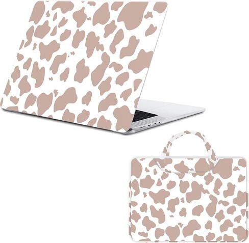 متوافق مع حافظة MacBook Air مقاس 13 بوصة إصدار 2020 2019 2018 (A2337 M1 A2179 A1932)، مع معرف اللمس وحزمة حماية لوحة المفاتيح وكاميرا الويب والحقيبة وواقي الشاشة (نمط الفهد الأسود) in Kuwait