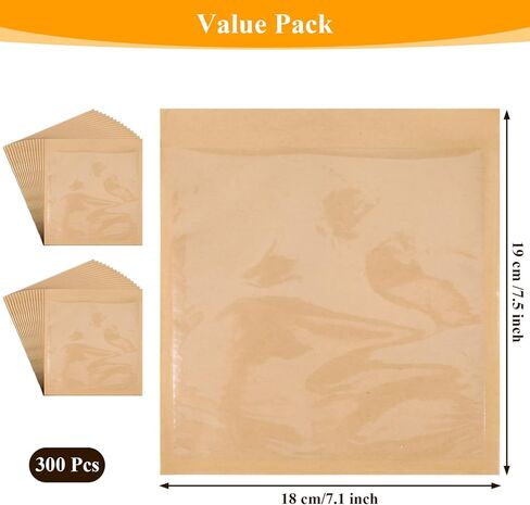 300 Pcs Bakery Bags with Window, 7.1"x 7.5" Paper Sandwich & Donut Bags with Window, Grease Resistant To Go Sleeves for Packaging Snack, Scone, Brownie, Small Pastries and other Treats in Saudi Arabia