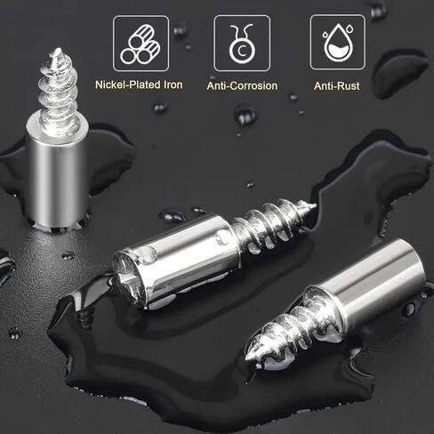 40pcs Metal Shelf Support Pegs with Anti-Slip Sleeves - Self-Tapping Screws for Cabinet Partition, Laminated Plate Brackets, and Furniture Glass Bracket Integrated Screw Set in Saudi Arabia