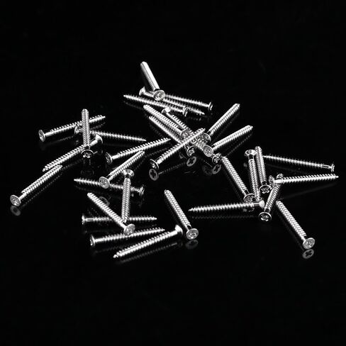Plated Carbon Steel Drilling Screws Set, 800pcs M2 Cross Flat Head Self Tapping Screws Woodworking Fastener, Small Wood Screw in Saudi Arabia