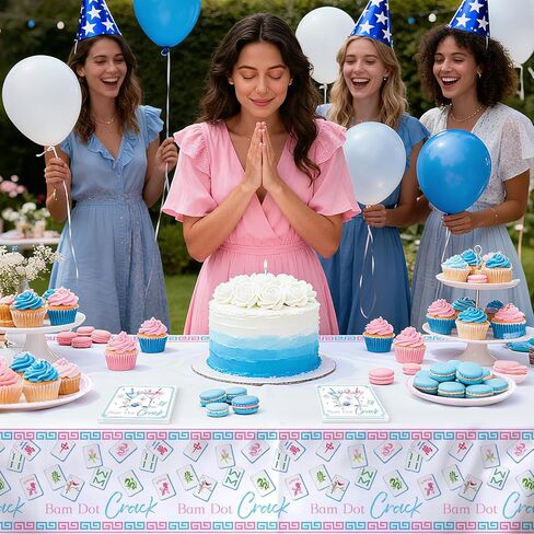 قطعتان من مفارش المائدة ماجونج للاستعمال مرة واحدة لديكورات الحفلات، مقاس 70.8 × 42.5 سم، أغطية طاولات ماجونج بلاستيكية من أجل ليلة اللعب، مستلزمات ماجونج الأمريكية، ديكور سهل التنظيف لنوادي أعياد الميلاد الاجتماعية in Kuwait