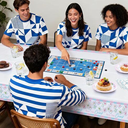 قطعتان من مفارش المائدة ماجونج للاستعمال مرة واحدة لديكورات الحفلات، مقاس 70.8 × 42.5 سم، أغطية طاولات ماجونج بلاستيكية من أجل ليلة اللعب، مستلزمات ماجونج الأمريكية، ديكور سهل التنظيف لنوادي أعياد الميلاد الاجتماعية in Kuwait