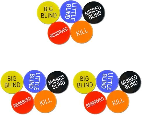 مجموعة أزرار Abaodam للعبة البوكر مقاس 1.18 بوصة تتضمن رقائق محفوظة كبيرة للمكفوفين الصغار المفقودين لملحقات بطولة البوكر الليلية in Kuwait