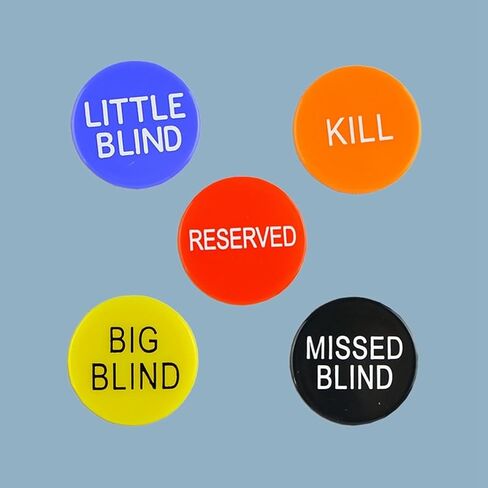 مجموعة أزرار Abaodam للعبة البوكر مقاس 1.18 بوصة تتضمن رقائق محفوظة كبيرة للمكفوفين الصغار المفقودين لملحقات بطولة البوكر الليلية in Kuwait