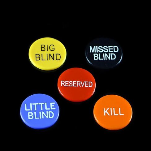 مجموعة أزرار Abaodam للعبة البوكر مقاس 1.18 بوصة تتضمن رقائق محفوظة كبيرة للمكفوفين الصغار المفقودين لملحقات بطولة البوكر الليلية in Kuwait