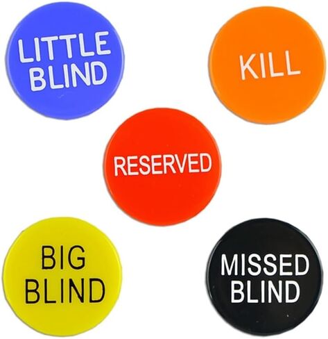 مجموعة أزرار Abaodam للعبة البوكر مقاس 1.18 بوصة تتضمن رقائق محفوظة كبيرة للمكفوفين الصغار المفقودين لملحقات بطولة البوكر الليلية in Kuwait