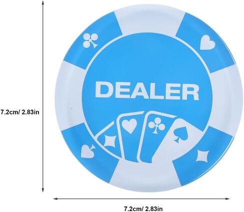 زر تاجر البوكر الاكريليك من Abaodam: تاجر ألعاب البوكر الأزرق، رموز لعب البوكر الكبيرة لألعاب البوكر وألعاب بطاقات القمار - لوازم المهرجانات in Kuwait