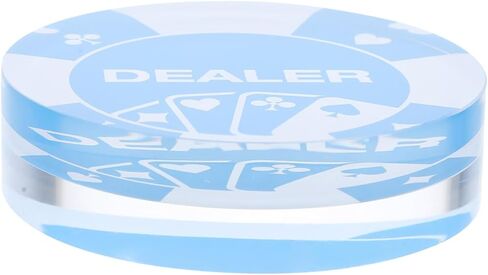 زر تاجر البوكر الاكريليك من Abaodam: تاجر ألعاب البوكر الأزرق، رموز لعب البوكر الكبيرة لألعاب البوكر وألعاب بطاقات القمار - لوازم المهرجانات in Kuwait