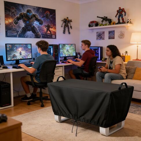 غطاء طاولة ألعاب متوافق مع طاولة ألعاب Arcade1Up Infinity مقاس 32 بوصة، وواقي شاشة مقاوم للماء 420D، أسود in Kuwait