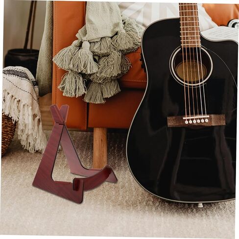 حامل كمان MAGICLULU قابل للفصل قابل للتعديل ارتفاع رف القيثارة الخشبي المحمول للباس والقيثارات للاستخدام المنزلي والمرحلة in Kuwait