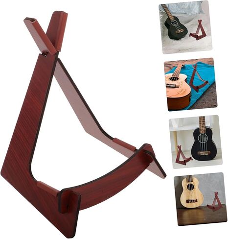 حامل كمان MAGICLULU قابل للفصل قابل للتعديل ارتفاع رف القيثارة الخشبي المحمول للباس والقيثارات للاستخدام المنزلي والمرحلة in Kuwait