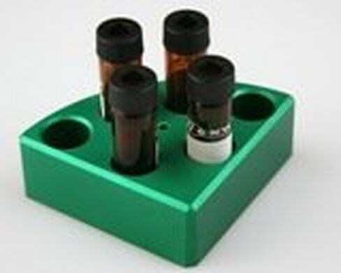 SCILOGEX Quarter Reaction Block Aluminum Green - 6 Hole Lab Block for 8mL Vessels, 17.75mm Diameter x 26mm Depth - Durable Laboratory Accessory (2 Pack) in Saudi Arabia