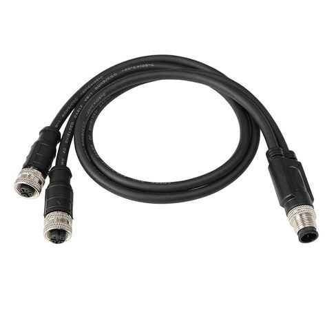 4-pin A-Coded M12 Splitter Cable for Banner Industrial Automation Actuator Sensor DeviceNet CANopen PLC I/O, Male Female Connector, PVC Shielded 30cm in Saudi Arabia