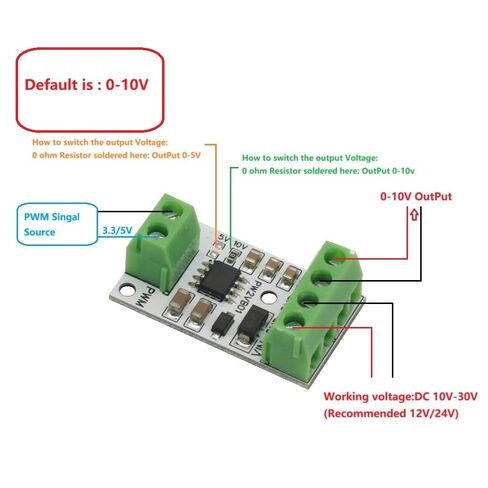PWM to DAC Converter Input Pulse Signal Output 0-10V Voltage Analog for Arduiuo MEGA2560 PLC Raspberr Pi ESP32 NodeMCU in Saudi Arabia