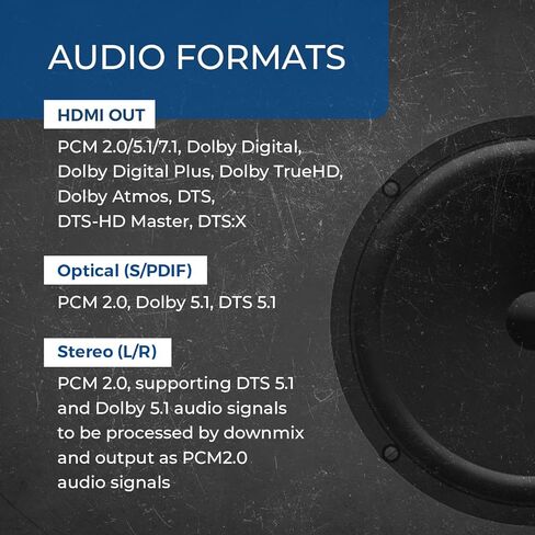 OREI 4K@60Hz HDMI Audio Extractor & Decoder with ARC, HDCP 2.2, HDR (Dolby Vision/ HDR10+/ HLG), 18Gbps, Optical SPDIF & Analog L/R Audio Out, Downmix, CEC Pass-Through (HDA-915) in Saudi Arabia