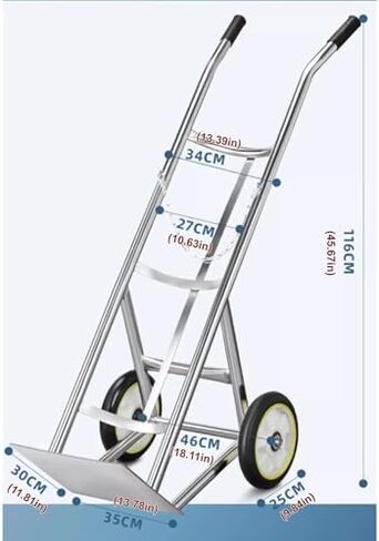 Gas Cylinder Holder Container Dolly,Propane Cylinder Cart with Handles & Chain Links,Cylinder Sack Truck for Transporting Gas Bottles in Saudi Arabia