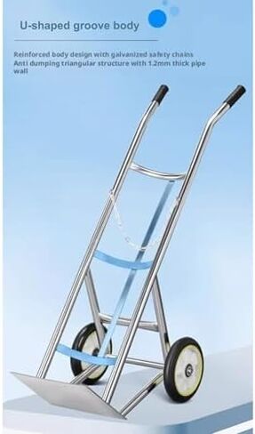 Gas Cylinder Holder Container Dolly,Propane Cylinder Cart with Handles & Chain Links,Cylinder Sack Truck for Transporting Gas Bottles in Saudi Arabia