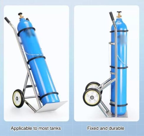 Gas Cylinder Holder Container Dolly,Propane Cylinder Cart with Handles & Chain Links,Cylinder Sack Truck for Transporting Gas Bottles in Saudi Arabia