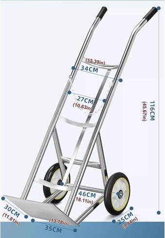 Gas Cylinder Holder Container Dolly,Propane Cylinder Cart with Handles & Chain Links,Cylinder Sack Truck for Transporting Gas Bottles in Saudi Arabia