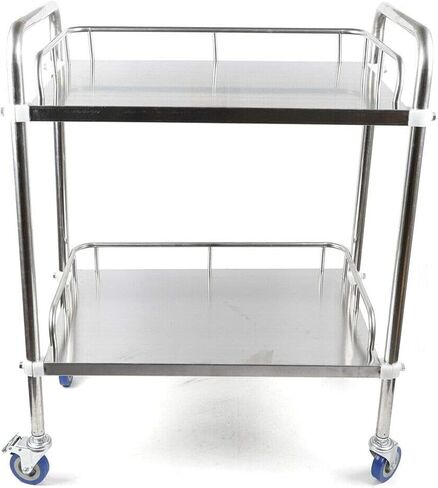 Stainless Steel Household Utility Cart Lab Mobile Rolling Serving Cart Rolling Kitchen Cart Multifunction Storage Cart Equipment with Silent Locking Wheel for Hotel Resta,B in Saudi Arabia