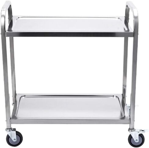 Utility Cart Organizer Storage Trolley Stainless Steel Medical Service and Utility Cart Trolley 2-Tier, Treatment Laboratory Equipment Carts Beauty Salon Hotel Tool Carla(M) in Saudi Arabia