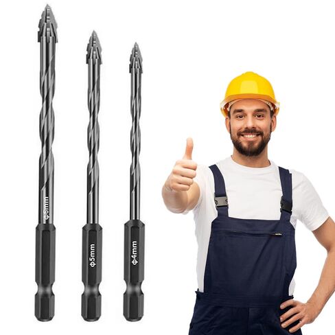 Multi-Function 4-Blade Serrated Eccentric Drill, 4-Blade Serrated Drill Set with high Hardness, Suitable for Concrete, Ceramic Tile and Wood in Saudi Arabia