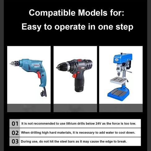 Multi-Function 4-Blade Serrated Eccentric Drill, 4-Blade Serrated Drill Set with high Hardness, Suitable for Concrete, Ceramic Tile and Wood in Saudi Arabia