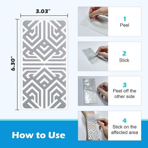 رقع قابلة لإعادة الاستخدام لتخفيف آلام العضلات، تتضمن 3 مواد لاصقة، 1 رقعة و1 حقيبة حمل، رقع ألم للرقبة والظهر والقدم والركبة وما إلى ذلك، كبيرة وسريعة المفعول، سهلة الاستخدام لاصقة لتخفيف الألم-0304 in Kuwait