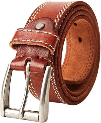 Men's Leather Belt - 3.8 cm Cowhide with Alloy Pin Buckle for Casual and Jeans in Saudi Arabia