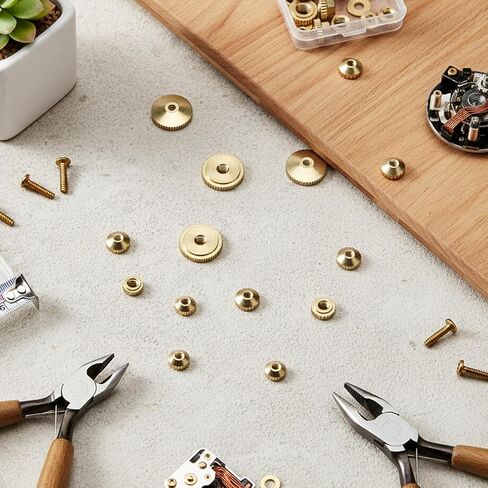 12 Pcs Brass Clock Hand Nut Assortment, 5/6/10 mm OD Grandfather Clock Parts for Wall Mantel Clocks Hand Part Replacement in Saudi Arabia