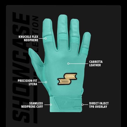 SSK Showcase Adult Baseball Batting Gloves - Durable Full Cabretta Leather Glove - 8 Colors in Saudi Arabia