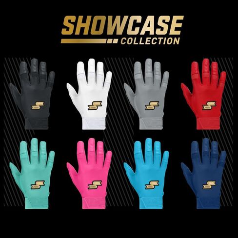 SSK Showcase Adult Baseball Batting Gloves - Durable Full Cabretta Leather Glove - 8 Colors in Saudi Arabia