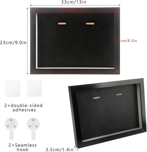 Klmnop Medal Display Shadow Box, Photo and Single Medal Display Frame Case, Wood Sport Medal Display Frame Perfect for Marathon Runner, All Sports Winners(12.8×9×1.4 Inch) in Saudi Arabia