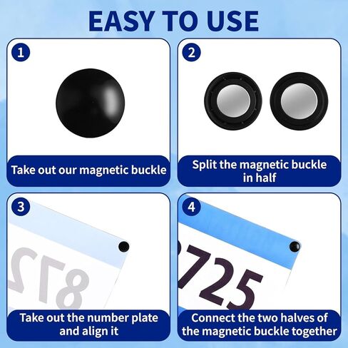 12Pcs Race Bib Clips, Suitable for Marathon Bib Boards for Runners, 3 Colors of Bib Boards, Replaceable Safety Pins for Triathlon Cycling Event Gear in Kuwait