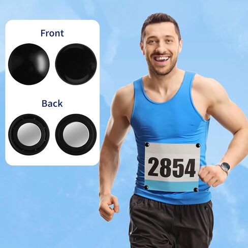 12Pcs Race Bib Clips, Suitable for Marathon Bib Boards for Runners, 3 Colors of Bib Boards, Replaceable Safety Pins for Triathlon Cycling Event Gear in Kuwait