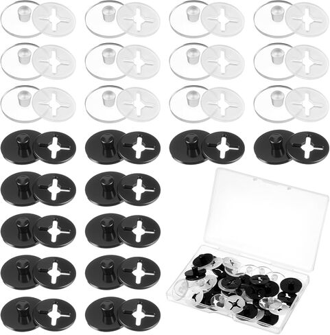 cobee Race Number Buckle Fixing System, 24 PCS Clear Running Bib Clips, Triathlon Race Bib Holder Reusable Field Events Fastener Holder for Runners, Marathon, Skating in Kuwait