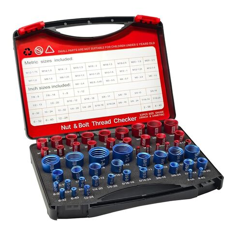 52PCS Nut and Bolt Thread Checker, Thread Checker Standard and Metric, 28 Inch & 24 Metric Thread Gauge in Saudi Arabia