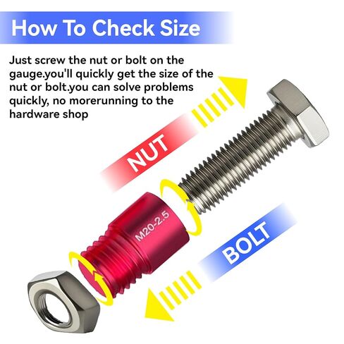52PCS Nut and Bolt Thread Checker, Thread Checker Standard and Metric, 28 Inch & 24 Metric Thread Gauge in Saudi Arabia