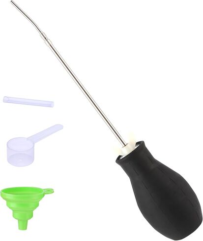 Diatomaceous Earth Powder Duster with Extendable Metal Tube (5" to 22") & Threaded Seal - Leak-Proof Bulb Sprayer for Garden, Home, Pet Area Insect Control - Includes Funnel & Scoop in Saudi Arabia
